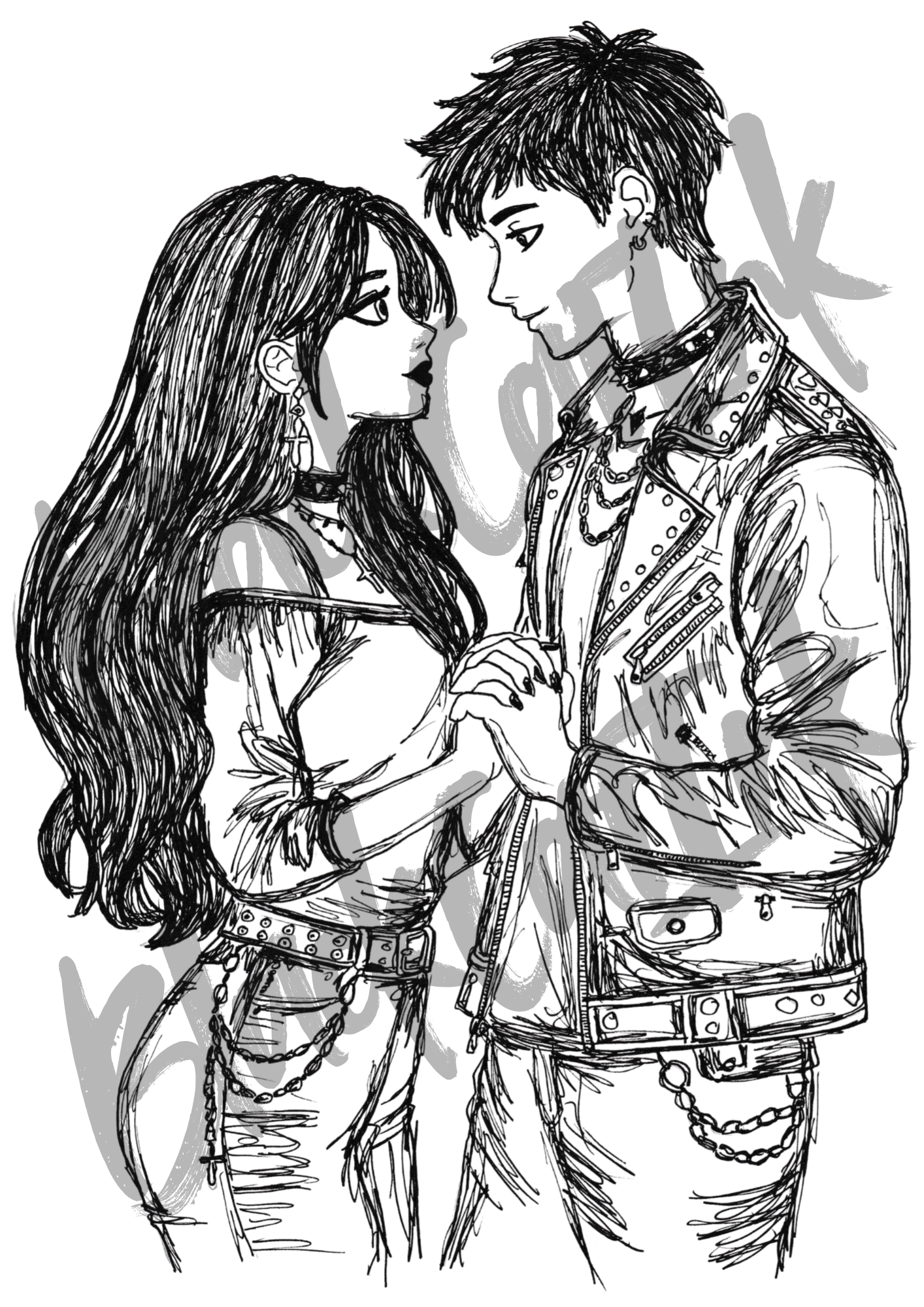 Couple05 - A4 & A3 Size Available (Handmade)