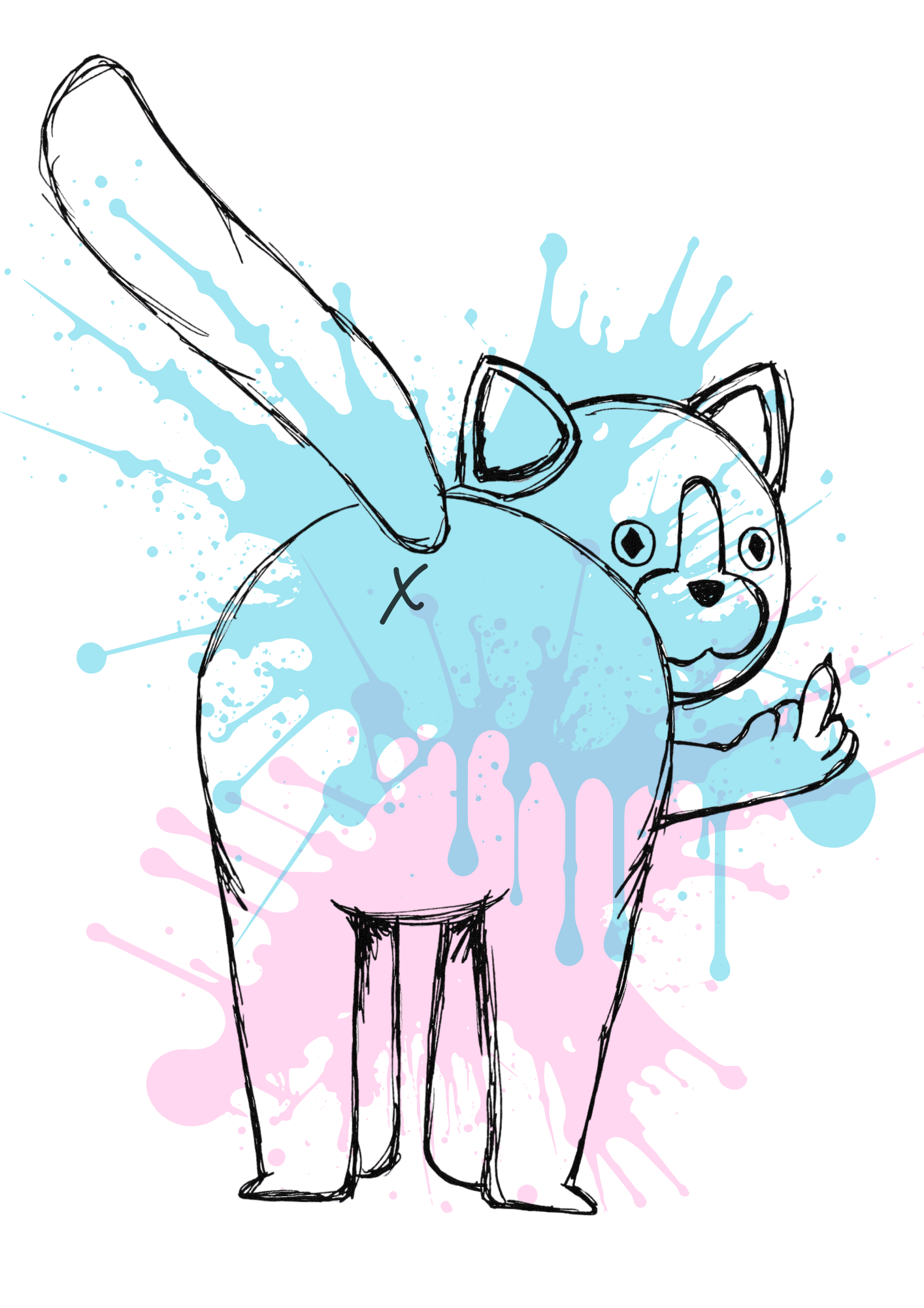 Cat Bi*ch Print - A4 & A3 Size Available (Handmade)